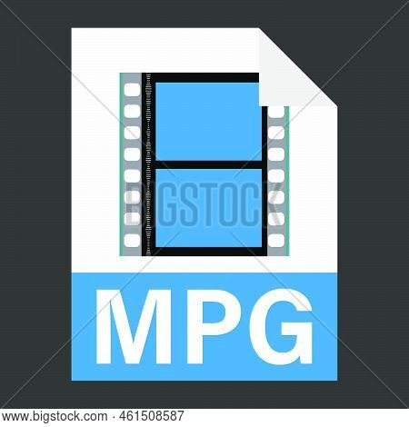 Modern Flat Design Of Mpg Illustration File Icon For Web. Simple Style