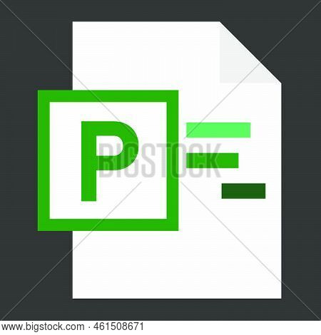 Modern Flat Design Of Logo Mpp Project Document File Icon. Document Type