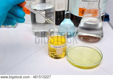 Isopropyl Alcohol , A Chemical Used In Laboratory Or Industry And Flammable