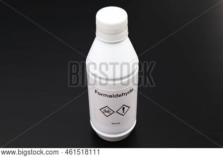 Formaldehyde In Bottle, Chemical In The Laboratory And Industry