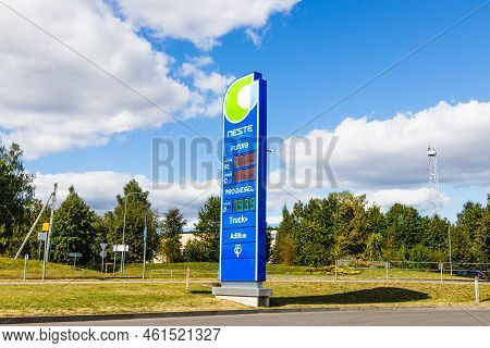 Neste Oil Petrol Station. Alytus, Lithuania 4 September 2022