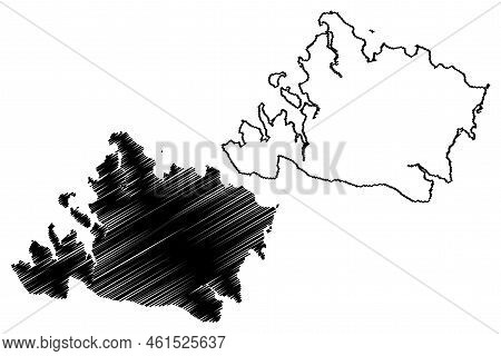 Iriomote Island (japan, East Asia, Japanese Archipelago, Yaeyama Islands) Map Vector Illustration, S