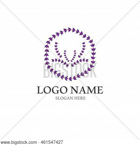 Fresh Lavender Flower Logo Vector