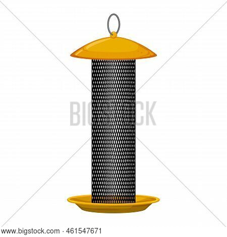 Outdoor Feeder Bird Cartoon. Outdoor Feeder Bird Sign. Isolated Symbol Vector Illustration