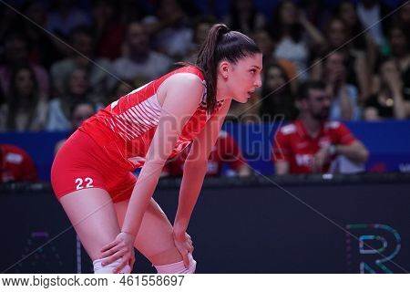 Ankara, Turkiye - June 05, 2022: Aydin Ilkin In Turkiye Vs Belgium Vnl Pool Match In Ankara Arena