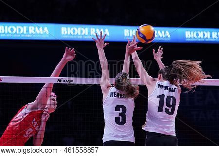 Ankara, Turkiye - June 05, 2022: Herbots Britt And Van Avermaet Silke In Action During Turkiye Vs Be