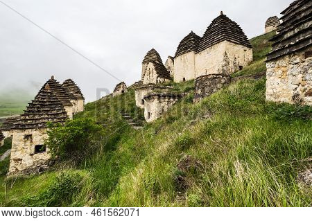 Ancient Alanian Necropolis (city Of Dead)  In Dargavs Village, North Ossetia Alania, Russia