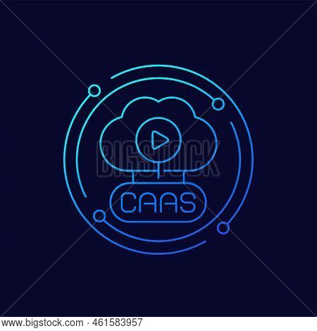 Caas, Content As A Service Line Vector Icon