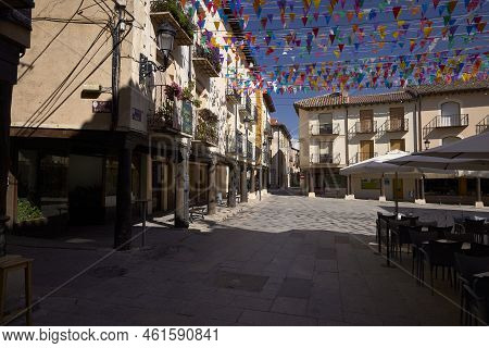 San Esteban De Gormaz (spain), September 5, 2022. Plaza Mayor. It Is A Town In The Province Of Soria