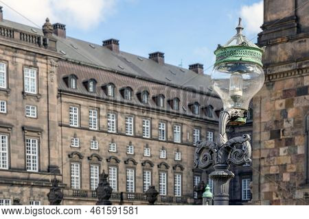 Christiansborg Palace In Copenhagen. Danish Parliament Folketinget.