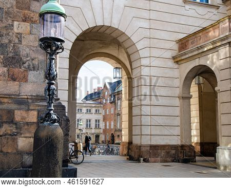 Christiansborg Palace In Copenhagen. Danish Parliament Folketinget.