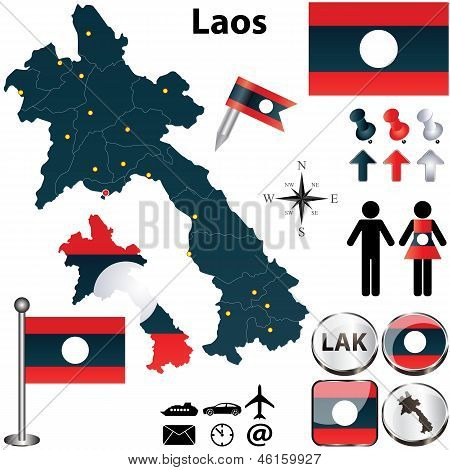Laosz Térkép