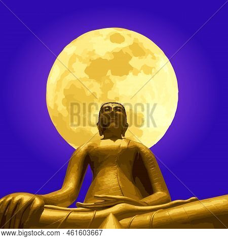 Prince Siddhartha Sat In Meditation And Became Enlightened As A Buddha On The Full Moon Day.