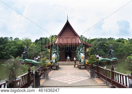 Ancient Naga Or Antique Naka Statue Of Wat Pa Klong 11 Temple For Thai People Traveler Travel Visit