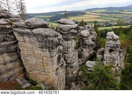 View Of The Rock Towers In The Ostas Area.