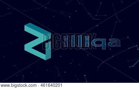 Zilliqa-zil Virtual Currency Images. 3d Illustrations. Coin Logo
