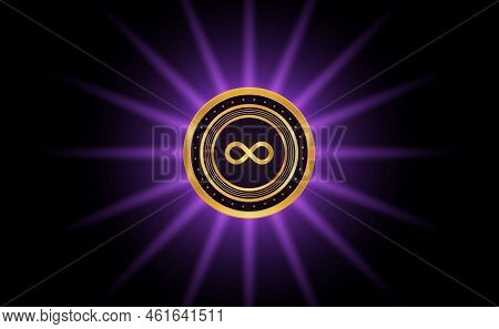 The Internet Computer Virtual Currency Logo. 3d Illustrations.