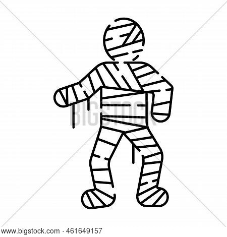 Frankenstein Thin Line Icon, Halloween And Monster, Zombie Sign, Vector Graphics, A Linear Pattern O
