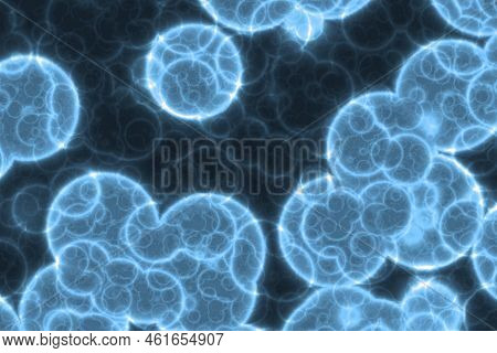 Nice Design Blue A Lot Of Organic Monadiforms Digital Graphic Backdrop Illustration