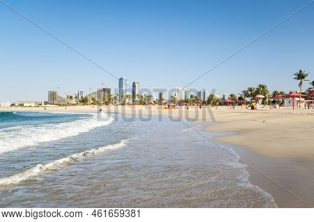 View Of Al Mamzar Beach Park In Dubai, United Arab Emirates