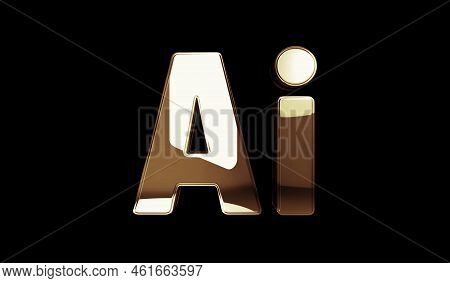 Artificial Intelligence Technology Ai Symbol Digital 3D Illustration