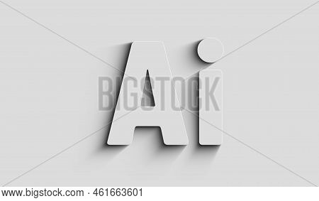 Artificial Intelligence Technology Ai Symbol Digital Concept 3D Illustration
