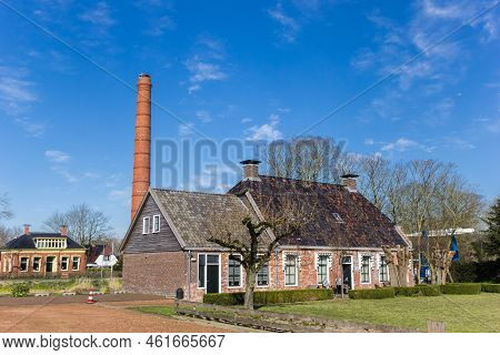 Typical Dutch House In Historic City Appingedam, Netherlands