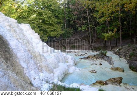 Geothermal Hot Spring Of Bagni Di San Felipa In Tuscany Italy.