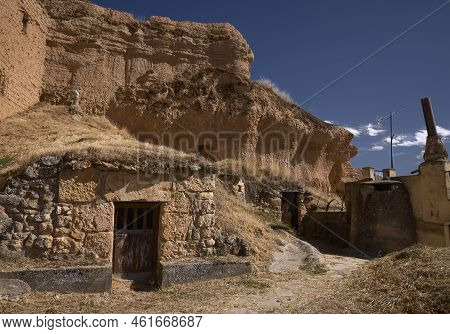 San Esteban De Gormaz (spain), September 5, 2022. Caves For Wine. It Is A Town In The Province Of So