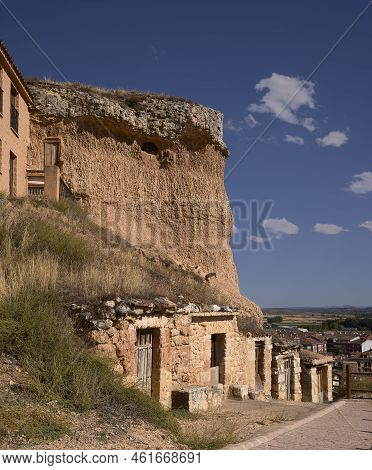 San Esteban De Gormaz (spain), September 5, 2022. Caves For Wine. It Is A Town In The Province Of So