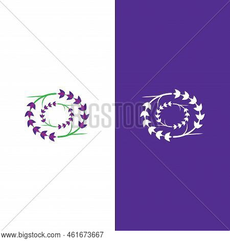 Fresh Lavender Flower Logo Vector