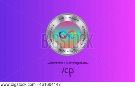 The Internet Computer Virtual Currency Logo. 3d Illustrations.