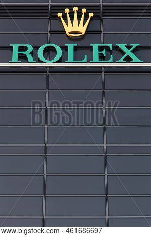 Geneva, Switzerland - August 14, 2016: Rolex Offices And Headquarter In Geneva. Rolex Manufacture, D