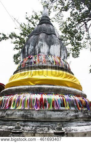 Ancient Stupa Or Antique Chedi And Ruins Buddha And Ubosot For Thai People Traveler Travel Visit And
