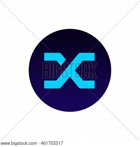 Synthetix (snx) Coin Icon Isolated On White Background.