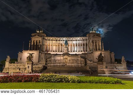 The Majestic Altar Of The Fatherland In Rome: It Is The Emblem Of Italy In The World, Symbol Of Chan