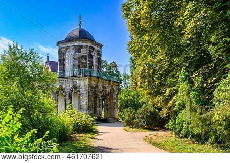 A View Of The Gothic Library Am Heiligen See In Potsdam In A Beautiful Park