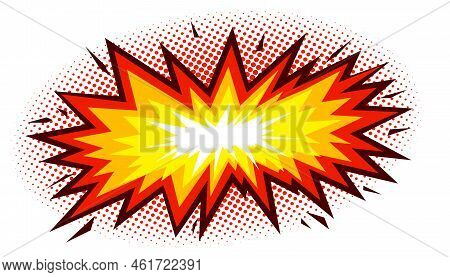 Explosion In Manga And Anime Style. Colorful Explosion In Manga Or Comic Style. Vector Image Separat