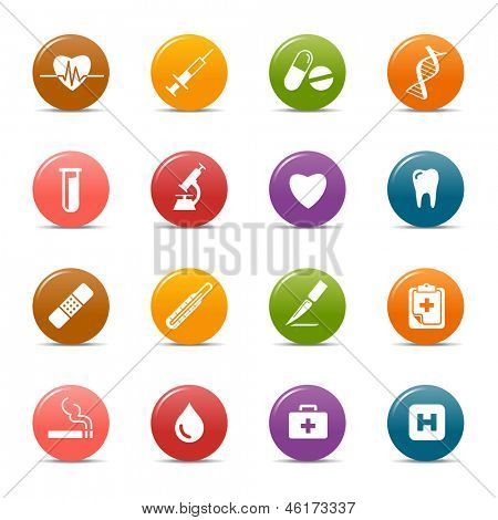 Dots - farbige Symbole Medizin und Gesundheitswesen