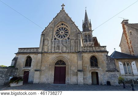 The 12th-century Parish Church Of Saint Denis In The Old Town Of Crepy En Valois, Oise Department.