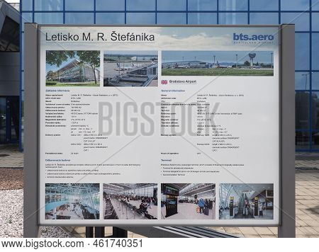 Bratislava, Slovakia - Circa September 2022: Stefanik Airport General Information