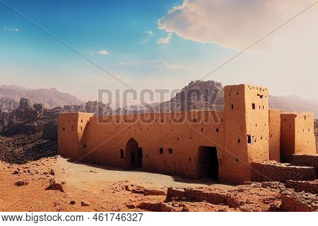 The Old Fort In Hejaz Mountains, Makkah Province Of
