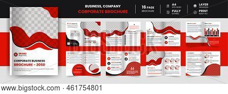 16 Page Corporate Business Presentation Guide Company Profile, Annual Report, Minimalist Brochure De