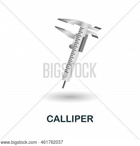 Calliper Icon. 3d Illustration From Measuring Collection. Creative Calliper 3d Icon For Web Design, 