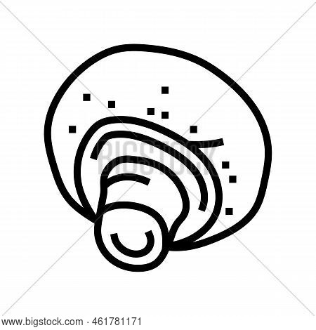 Champignon Fungi Mushroom Line Icon Vector. Champignon Fungi Mushroom Sign. Isolated Contour Symbol 