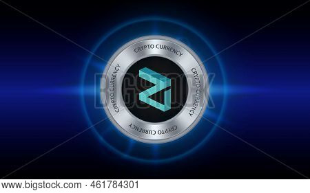 Zilliqa-zil Virtual Currency Images. 3d Illustrations. Coin Logo