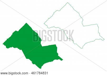 Russas Municipality (ceará State, Municipalities Of Brazil, Federative Republic Of Brazil) Map Vecto