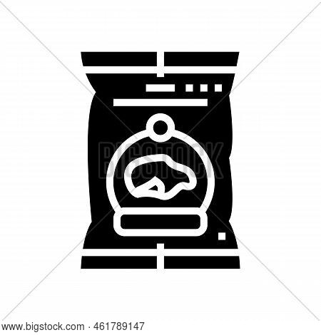 Chips Sweet Potato Glyph Icon Vector. Chips Sweet Potato Sign. Isolated Symbol Illustration