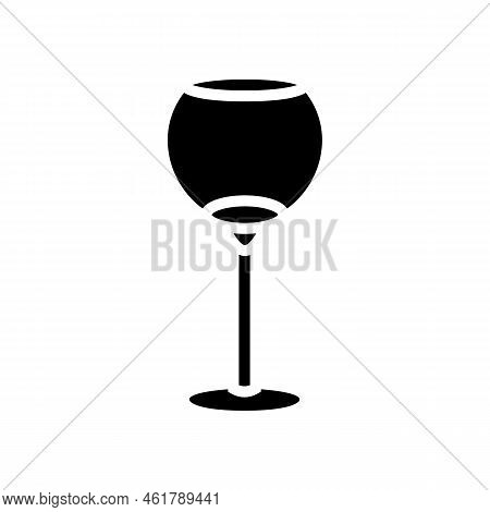 Cabernet Wine Glass Glyph Icon Vector. Cabernet Wine Glass Sign. Isolated Symbol Illustration
