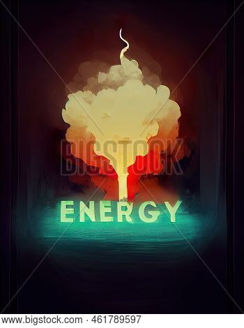 Energy Crisis Poster Illustration, Abstract - Concept Art